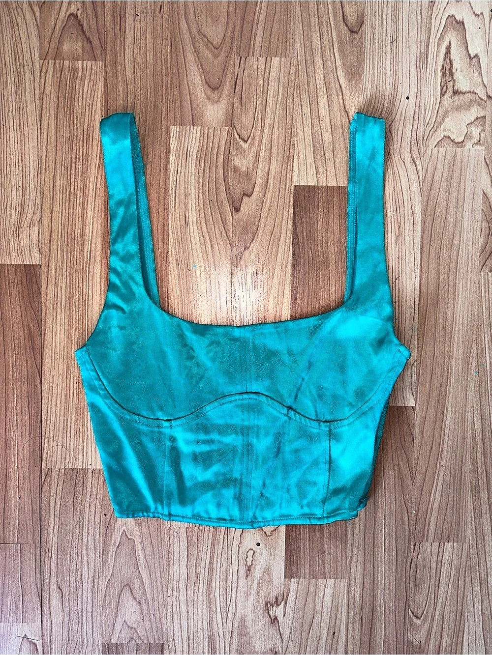 Teal Crop Top